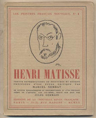 Matisse - SEMBAT; MARCEL: HENRI MATISSE. - 1920. Les peintres Francais nouveaux N° 1. /10/