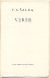 F. X. ŠALDA: VERŠE. - 1935.