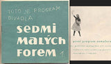 (1959). Divadlo sedmi malých forem. JIŘÍ SUCHÝ - JIŘÍ ŠLITR. /divadelní programy/60/