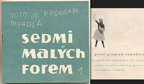 (1959). Divadlo sedmi malých forem. JIŘÍ SUCHÝ - JIŘÍ ŠLITR. /divadelní programy/60/