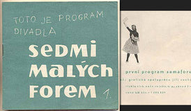 Semafor - PRVNÍ PROGRAM SEMAFORU. - (1959). Divadlo sedmi malých forem. JIŘÍ SUCHÝ - JIŘÍ ŠLITR. /divadelní programy/60/