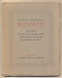 DANTE GABRIEL ROSSETI ČILI MANUS ANIMAM PINXIT. - 1923. Kurs 5. Stará Říše na Moravě. KAREL VOTLUČKA.