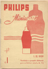 PHILIPS 'MINIWALT'. - 1939. Katalog elektronek. /elektronky/technika/