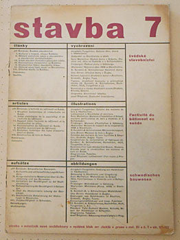 1933. Měsíčník nové architektury.  Oldřich Starý; redakce mj.: Karel Teige. /architektura/