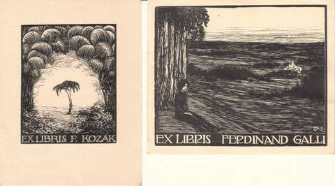 FRANTIŠEK KOBLIHA. 2x Dřevoryt (wood engraving).