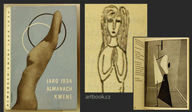 ALMANACH KMENE. JARO 1934. - 1934. 8 obr. příloh (JOSEF SUDEK; FR. TICHÝ; JOSEF ŠÍMA; JAN ZRZAVÝ..) a 19 il.- V. TITTELBACH.