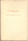 Masaryk - T. G. MASARYKŮV NEZNÁMÝ LIST. - 1940.