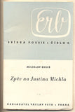 1940. Obálka JAROSLAV ŠVÁB; podpis autora. ERB Sbírka poesie.