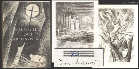 1959. Ilustrace JAN ZRZAVÝ; podpis Jan Zrzavý; ruční papír. /Mácha/