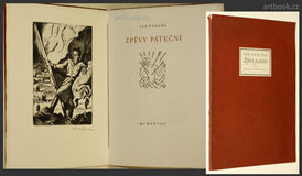 Konůpek - NERUDA; JAN: ZPĚVY PÁTEČNÍ. - 1928.  Edice Rozmarýn sv. 3. 3 celostr.; sign. lepty JAN KONŮPEK;  typo KAREL DYRYNK; podpisy.