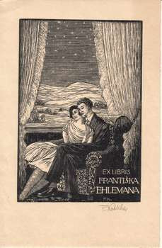 FRANTIŠEK KOBLIHA. Dřevoryt (wood engraving); sign.