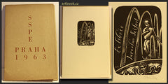 PRAŽSKÁ EXLIBRIS BÁSNÍKŮ. - 1963. SSPE. mj. JIŘINCOVÁ; C. BOUDA; LIESLER. 14x orig. grafika; b. Jarslav Seifert. REZERVACE