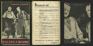 VOSKOVEC & WERICH: BALADA Z HADRŮ. - 1936. 1. vyd. Divadlo o prokletém básníkovi v 15 obrazech. /w/