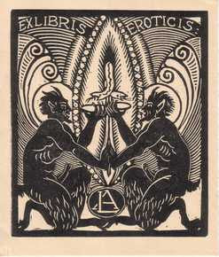 JOSEF HODEK. Dřevoryt (wood engraving).