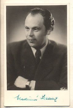 Fotografická pohlednice. /divadlo/podpis/osobnosti/