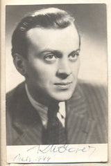 HÖGER; KAREL. - 1944. Fotografická pohlednice. /divadlo/podpis/osobnosti/