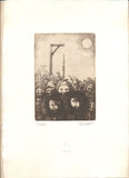 JIŘINCOVÁ; LUDMILA. (Villon) - 1984. Lept; sign.; slepotisk. razítko Lyra Pragensis; volný list 295x210; tisk. plocha 145x105