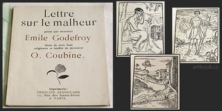 Coubine - GODEFROY; ÉMILE: LETTRE SUR LE MALHEUR. - 1919. Paris; Bernouard. Dřevoryty OTAKAR KUBÍN.