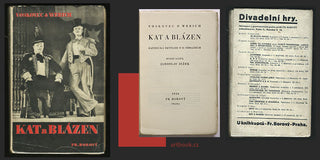 VOSKOVEC & WERICH: KAT A BLÁZEN. - 1934. Satirická fantasie o 10 obrazech.  3 kresby A. WACHSMAN. /w/