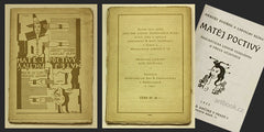 KLÍMA; LADISLAV/DVOŘÁK; ARNOŠT: MATĚJ POCTIVÝ. - 1922. 1. vyd.  Obálka a titulní list arch. JIŘÍ KROHA.