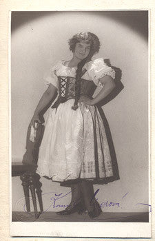 1927. Fotografická pohlednice. Podpis. /divadlo/osobnosti/
