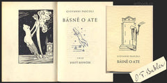 PASCOLI; GIOVANNI: BÁSNĚ O ATE.  - 1932. 'Hlasy'. Kresby JAN KONŮPEK. Podpis Babler.