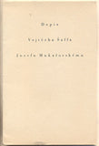 DOPIS VOJTĚCHA ŠAFFA JOSEFU MUKAŘOVSKÉMU. - 1930. Hladký.  Vytiskl V. Chlanda v Břeclavi.