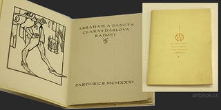 Vokolek - ABRAHAM A SANCTA CLARA: ĎÁBLOVA RADOST.  - 1931. 3 celostr. dřevoryty VOJMÍR VOKOLEK.