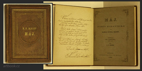 1872. 6. vydání. Vydal I.L. Kober. Ilustroval Jos. Scheiw.  Rukopisné verše T. Duchácké. /Mácha/q/