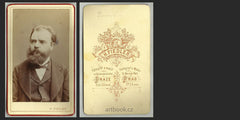 DVOŘÁK; ANTONÍN. (1841–1904). - (1877). Fotograf HYNEK FIEDLER. Originální fotografie na kartonu; vizitka; 105x65 /q/