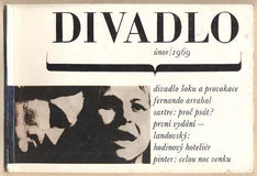 DIVADLO. Únor. 1969. (20. ročník). - 1969. Obálka LIBOR FÁRA. Foto KOUDELKA. /Landovský/Pinter/.