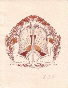 M. DELEV. 1920. Bar. litografie (color litography); sign.