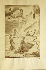 KONŮPEK; JAN. - Lavírovaná kresba tuší; akvarel. Sign. 405x275