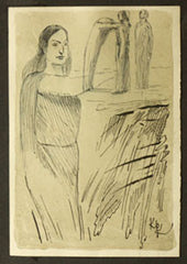 KONŮPEK; JAN. - Perokresba; tuš; akvarel; sign. 150x100
