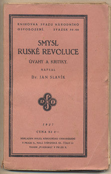 1927. Knihovna Svazu národního osvobození. Úvahy a kritiky.