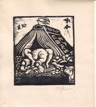 HOFBAUER. Dřevoryt (wood engraving); sign.