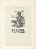 EXLIBRIS MIKOLÁŠE ALŠE. - 1937. Napsal Václav Rytíř.