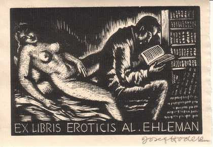 JOSEF HODEK. 1926. Dřevoryt (wood engraving); sign.
