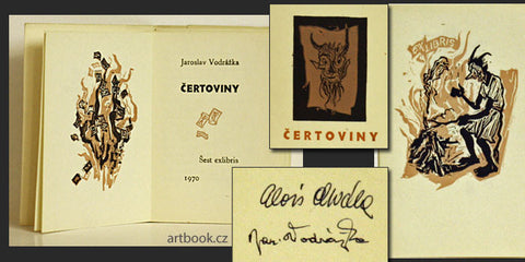 1970. Šest exlibris. Podpisy Alois Chvála a Jar. Vodrážka.