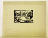 KOTĚRA; JAN.  - 1910 (kol.). Dřevoryt. 100x155. Papír 280x350. Sign. tužkou vpravo dole. /architektura/q/