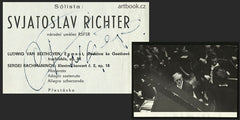 RICHTER; SVIATOSLAV. (1915-1997). - 1959. Autogram na koncertním programu + fotografie Miroslav Peterka. /podpis/
