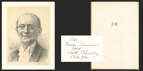 1961. Herecký medailon. Podpis autora. orig.  litografie MAX ŠVABINSKÝ; sign. 