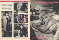 Copy of SLEČNY PŘIJDOU POZDĚJI. - 1966. Filmový program. /Olga Schoberová/plakát/