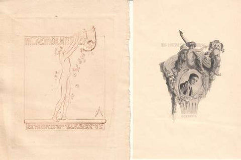 FRANZ VON BAYROS (1886 - 1924). 1x photogravure; 1x litografie.