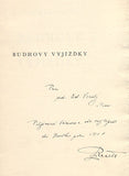 RAŠÍN; JAROMÍR: BUDHOVY VYJÍŽĎKY. - 1927. Podpis autora. Ilustrace V. H. BRUNNER.