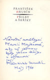 HRUBÍN; FRANTIŠEK: PŘILBY A ŠEŘÍKY. - 1960. Edice Skvosty. Úprava LUCIE WEISBERGROVÁ. Podpis autora.