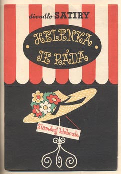 1957. Divadlo satiry. Obálka a karikatury JEBENOF. /w/60/Divadelní program/