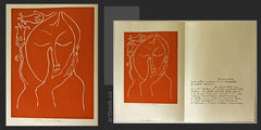 JANEČEK; OTA. ZASNĚNÁ. - 1970.  Sign. linoryt. 215X163 Faksimile rukopisu Františka Hrubína.