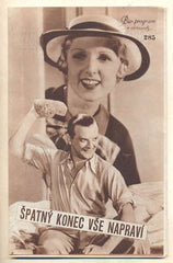 ŠPATNÝ KONEC VŠE NAPRAVÍ. - 1934. Režie: B. Schulz. Hrají: S. Szakall; R. Barsonyová; M. Erdelyiová. /Bio-program/film/program/