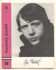 Novák - POZDRAV S PÍSNIČKOU PETRA NOVÁKA. - 1968. Klaunova zpověď.  Obálka BOHUMIL MACÁK. Dvojlist. /Panton/noty/60/